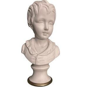 Vintage Bisque Porcelain Bust of Boy